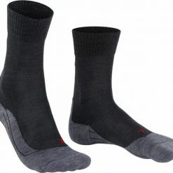 FALKE TK5 Wander Wandelsokken Mid-rise Zacht Thermisch Anti-blaar Antizweet Zonder Motief Met Elastische Boord Warm Admend Merinowol Grijs Dames Sportsokken - Maat 41-42 -Mushie  winkel 550x496 2