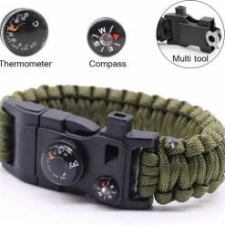 LOUZIR 15 In 1 Paracord Survival Armband - Camouflage - Handige & Comfortabele Reisgadget Met 15 Functies! - Stoere Survival Multi Tool - Multi Tool - Inclusief Magnesium Vuurstarter -Mushie  winkel 550x497 3