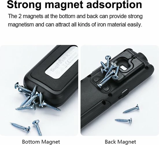 LED WhiteLabel Zaklamp Led - Oplaadbaar - Met Accu - Met Magneet - Met Powerbank - Digital Display - Tentlamp - 2.5W 3 LED WhiteLabel Zaklamp Led - Oplaadbaar - Met Accu - Met Magneet - Met Powerbank - Digital Display - Tentlamp - 2.5W - Afbeelding 3