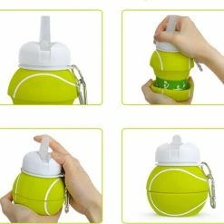 Merkloos Opvouwbare Drinkfles - Sport Waterfles 550 Ml - Opvouwbare Waterfles - Tennis Bidon - Sportbidon - Sport Accessoire - Drinkfles Kopen -Mushie  winkel 550x507 9