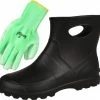 Sarcia Zwarte Lemigo Regenlaarzen Voor Tuin + Tuinhandschoenen Maat - 42
