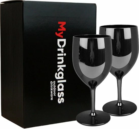 MyDrinkglass Plastic Wijnglazen Lissabon Zwart | Plastic Wijnglazen | 2 Stuks | Wijnglazen Witte Wijn | Wijnglazen Rood | Wijnglazen Set | Plastic Glazen | Zero Waste | Herbruikbaar | Onbreekbaar Wijnglas | 270 Ml | 1 MyDrinkglass Plastic Wijnglazen Lissabon Zwart | Plastic Wijnglazen | 2 Stuks | Wijnglazen Witte Wijn | Wijnglazen Rood | Wijnglazen Set | Plastic Glazen | Zero Waste | Herbruikbaar | Onbreekbaar Wijnglas | 270 Ml |