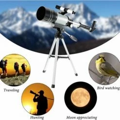 EFLO® Refractor Telescoop Met Sterrenzoeker - Incl. Bluetooth - Microscoop - Smartphone Adapter - 70/300MM -Mushie  winkel 550x513 1