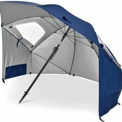 Sport-Brella - Premiere Strandtent - Windscherm - Tochtscherm - Tochtscherm - Stormparaplu - Zonnescherml - Blauw