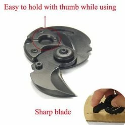 J.I.P Zakmes - Munt Mes - Coin Knife - Survival Tool - Sleutelhanger - Goud -Mushie  winkel 550x519 6