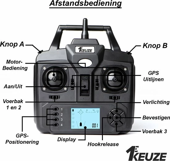 EERSTEKEUZE® GPS Voerboot - 4.0 KG Laadvermogen - Hook Release - Inclusief Tas - 500M Bereik - Cruise Control - 16 GPS Posities - 3 Voerbakken - Karpervissen - Top Klasse Voerboot! 5 EERSTEKEUZE® GPS Voerboot - 4.0 KG Laadvermogen - Hook Release - Inclusief Tas - 500M Bereik - Cruise Control - 16 GPS Posities - 3 Voerbakken - Karpervissen - Top Klasse Voerboot! - Afbeelding 5