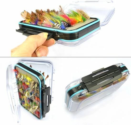 Fish Life Vlieg Vissen Set - Kunstaas Vliegen - 64 Stuks - Vliegaas Set - Forel Lokaas - Met Doos - 16 X 10.5 X 6 CM 3 Fish Life Vlieg Vissen Set - Kunstaas Vliegen - 64 Stuks - Vliegaas Set - Forel Lokaas - Met Doos - 16 X 10.5 X 6 CM - Afbeelding 3