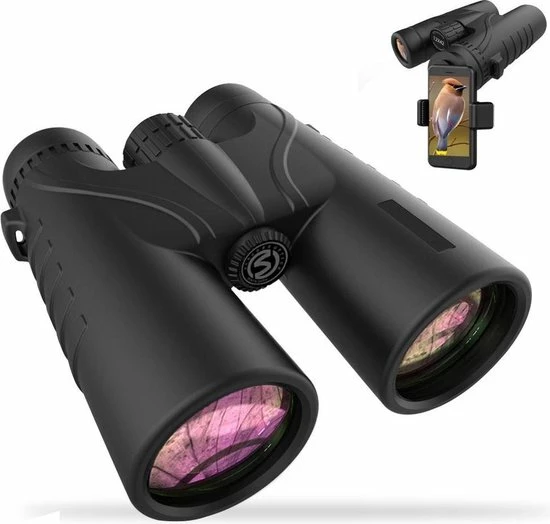 FEDEC Binoculaire Verrekijker - Met Smartphone Adapter - 10x Vergroting 42mm Objectief - Zwart 1 FEDEC Binoculaire Verrekijker - Met Smartphone Adapter - 10x Vergroting 42mm Objectief - Zwart