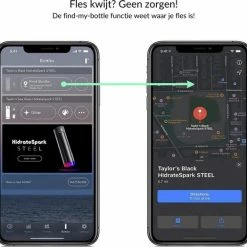 Hidrate Spark Chug Slimme Waterfles - Roestvrij Staal - 620ml - LED Verlichting - Zwart -Mushie  winkel 550x524 4
