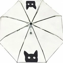 Smati Chat Paraplu - Opvouwbaar - Transparant - Opent Automatisch - Zwart - Kat - Ø100cm