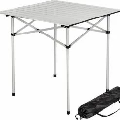 Tectake - Campingtafel - 70 X 70 Cm - Grijs