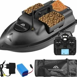 Needventure GPS Voerboot - Voerboten Karper - Karpervissen - Hengelsport - Hook Release - 500M Bereik - 3 Voerbakken - 4kg Laadvermogen - Inclusief Afstandsbediening & Nachtlamp