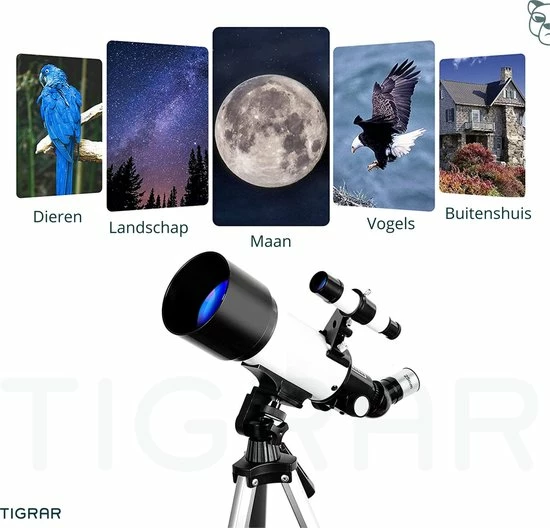 Tigrar Telescoop - Sterrenkijker - 70/400 Mm - Inclusief Tas, Statief En Draadloze Camera Bediening - Sterrenkijker Telescoop Voor Volwassenen En Kinderen 5 Tigrar Telescoop - Sterrenkijker - 70/400 Mm - Inclusief Tas, Statief En Draadloze Camera Bediening - Sterrenkijker Telescoop Voor Volwassenen En Kinderen - Afbeelding 5