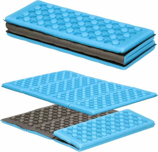 Springos Zitmat | Opvouwbaar Zitmatje | Zitkussen | 28 X 40 X 1 Cm | Blauw 2 Springos Zitmat | Opvouwbaar Zitmatje | Zitkussen | 28 X 40 X 1 Cm | Blauw - Afbeelding 2