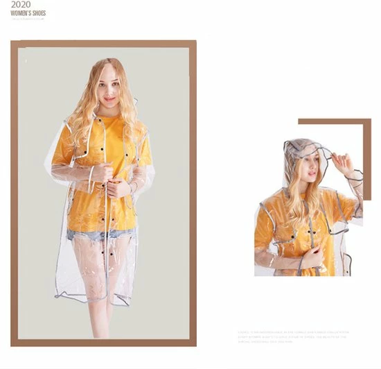 Merkloos TDR-Transparante Regenjas Met Reflecterende Rand- One Size 6 Merkloos TDR-Transparante Regenjas Met Reflecterende Rand- One Size - Afbeelding 6