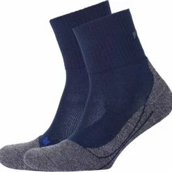 FALKE TK2 Explore Cool Short Wandelsokken Kort Zacht Thermisch Anti-blaar Antizweet Zonder Motief Met Elastische Boord Verkoelend Ademend Sneldrogend Blauw Heren Sportsokken - Maat 46-48 -Mushie  winkel 550x535 4