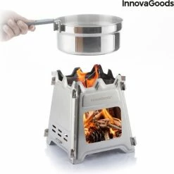 Innovagoods INKLAPBARE STALEN CAMPINGOVEN FLAMET - Camping Oven - Mini Oven - Camping Oventje - Oventje Camping - Mini Oven Vrijstaand - Mini Oventje -Mushie  winkel 550x535 6