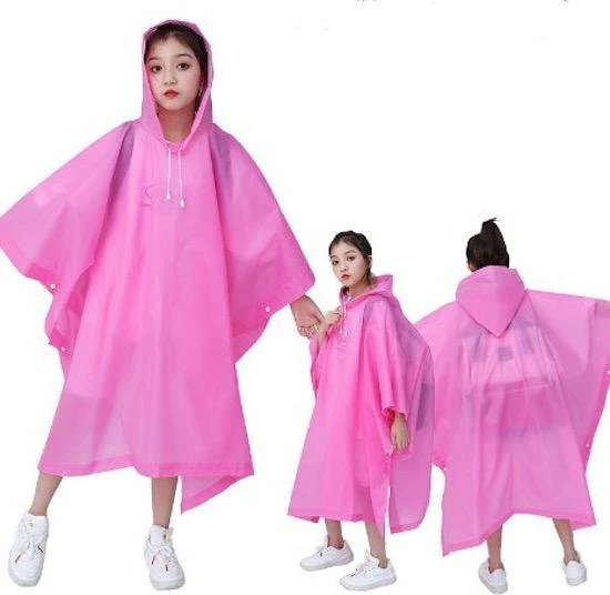 Paraplu Plaza ® Regenponcho - Regenjas - Fiets Wandel - Outdoor Poncho Regen - Poncho - One Size - Tiener Regenponcho Roze 3 Paraplu Plaza ® Regenponcho - Regenjas - Fiets Wandel - Outdoor Poncho Regen - Poncho - One Size - Tiener Regenponcho Roze - Afbeelding 3