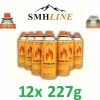 SMH LINE® - Kookstel Gasflessen - 12 Stuks 227g Butaan Gas Gasbus Navulling -Gaspatroon Butaan Gasbussen - Camping Kookstel Gasflessen 12x Gasbussen