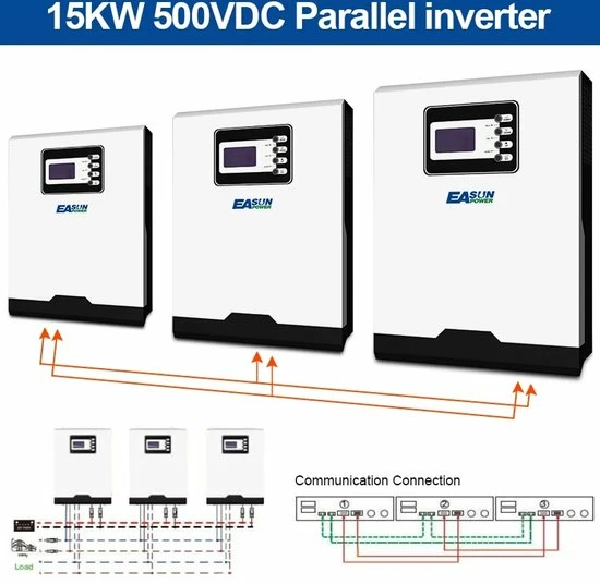 EASUN 1000W 12V Hybride Omvormer - Netstroom - MPPT Regelaar - Zonnepanelen Regelaar - Accu's - 230VAC 10 EASUN 1000W 12V Hybride Omvormer - Netstroom - MPPT Regelaar - Zonnepanelen Regelaar - Accu's - 230VAC - Afbeelding 10