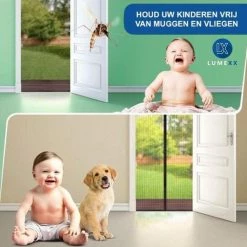 LUMEXX Vliegengordijn - Magnetisch - Glasvezel - 90x210 Cm - Hordeur - Deur - Zwart -Mushie  winkel 550x539 11