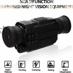 DrPhone MONO2 - Monoculaire Nachtzicht Telescoop 720P - 5X35 - Optische Digitale Nachtvision - Infrarood HD Met Foto/Video-opname/Afspelen/Functie - Nightvision Zwart -Mushie  winkel 550x540 2