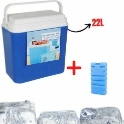 E2N Koelbox Elektrisch 12v 230 Volt|koelelementen|Koelbox 22 Liter |12V/230v Aansluiting| Incl Koelelement 400 Gram