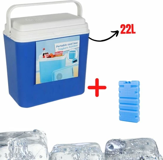 E2N Koelbox Elektrisch 12v 230 Volt|koelelementen|Koelbox 22 Liter |12V/230v Aansluiting| Incl Koelelement 400 Gram 1 E2N Koelbox Elektrisch 12v 230 Volt|koelelementen|Koelbox 22 Liter |12V/230v Aansluiting| Incl Koelelement 400 Gram