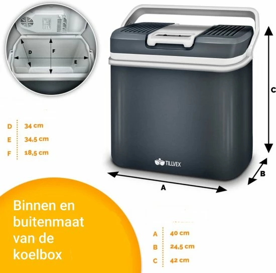Woltu Tillvex Koelbox 24L Met ECO Modus Voor Auto & Camping - Frigobox Elektrisch 24 Liter Met 12v 230 Volt - Verkoelt En Verwamt - MiniBar - Mini Koelkast 4 Woltu Tillvex Koelbox 24L Met ECO Modus Voor Auto & Camping - Frigobox Elektrisch 24 Liter Met 12v 230 Volt - Verkoelt En Verwamt - MiniBar - Mini Koelkast - Afbeelding 4