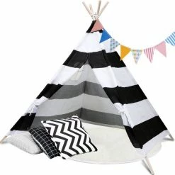 Alizendeh Tipi Tent Kindertent Indiaase Tent Speeltent Met Opbergtas 120x120CM