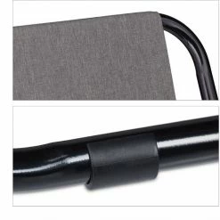 Relaxdays Campingstoel Inklapbaar - Strandstoel - Klapstoel Camping - Tuinstoel - Festival - Grijs -Mushie  winkel 550x544 2