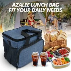 IBright Koeltas Opvouwbaar 15 Liter - 4 Laags Geïsoleerde Lunchtas - Waterdicht - Donker Blauw -Mushie  winkel 550x545 13