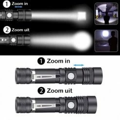 HYKS Everything You Need HYKS Zaklamp - Zaklantaarn - Militaire Zaklamp - Life Hammer - Outdoor - Beveiliging - Kamperen - LED - USB - Accu - Dimbaar - Waterdicht -Mushie  winkel 550x545 8