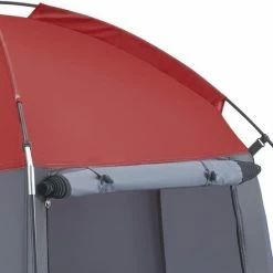 Mm Iz Luxe Douchetent - Grijs/Rood - 110x110x190(lxbxh) - Schuurtent Camping - Omkleedtent - Waterbestendig - Opvouwbaar - Incl. Opbergtas -Mushie  winkel 550x547 22
