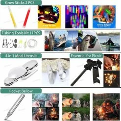 AJOTEQPT Noodpakket - Survival Kit - EHBO Kit - Camping Set - Outdoor Kit - Survival Set 36-delig -Mushie  winkel 550x547 8