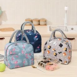 Marishop Koeltas - Lunchtas - Volwassenen En Kinderen - Compact & Handig: Zomer - Picknick -School - Lunch - Werk - Blauw Flamingo -Mushie  winkel 550x549 20