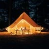 Merkloos Familietent - Tenten - Koepeltent - Campingtent - Tipi-tenten - Muggengaas - Waterdichte - Anti-UV Functie - Voor 4 Personen - Met Draagtas - 300*300*200cm - Beige