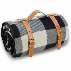 Lounge Park Loungepark XXL Picknick Kleed - Waterdicht - 200 X 200 Cm - Leren Houder - Buitenkleed