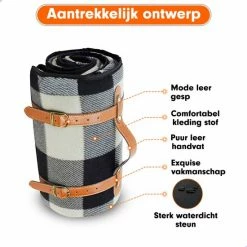 Lounge Park Loungepark XXL Picknick Kleed - Waterdicht - 200 X 200 Cm - Leren Houder - Buitenkleed -Mushie  winkel 550x550 220