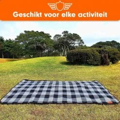 Lounge Park Loungepark XXL Picknick Kleed - Waterdicht - 200 X 200 Cm - Leren Houder - Buitenkleed -Mushie  winkel 550x550 222