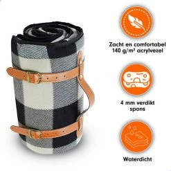 Lounge Park Loungepark XXL Picknick Kleed - Waterdicht - 200 X 200 Cm - Leren Houder - Buitenkleed -Mushie  winkel 550x550 227