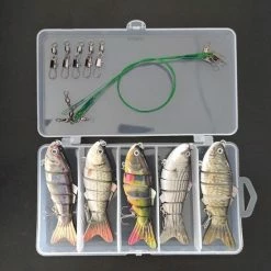 Merkloos Kunstaas Roofvis - Onderlijnen Roofvis - Kunstaas Set - Beweegbare Kunstaas - 5 Stukken -Mushie  winkel 550x550 229