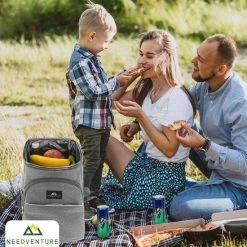 Needventure Koeltas - Lunchtas - Koelrugtas - Picknicktas - 20 Liter - Flessenhouder - Bieropener - Grijs -Mushie  winkel 550x550 247
