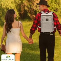 Needventure Koeltas - Lunchtas - Koelrugtas - Picknicktas - 20 Liter - Flessenhouder - Bieropener - Grijs -Mushie  winkel 550x550 252