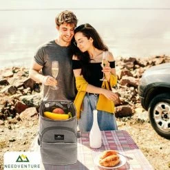 Needventure Koeltas - Lunchtas - Koelrugtas - Picknicktas - 20 Liter - Flessenhouder - Bieropener - Grijs -Mushie  winkel 550x550 254