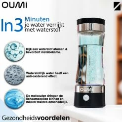 OUMI® Waterstof Generator Drinkfles - Waterfilter - Waterfles - Zuiver En Schoon Drinkwater - Verminderd Vrije Radicalen - Zwart 9 OUMI® Waterstof Generator Drinkfles - Waterfilter - Waterfles - Zuiver En Schoon Drinkwater - Verminderd Vrije Radicalen - Zwart -Mushie winkel 550x550 258