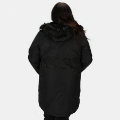 Lexis Waterdichte, Geïsoleerde Parka Jas Met Capuchon Met Rand Van Imitatiebont Van Regatta Voor Dames, Outdoorjas, Zwart -Mushie  winkel 550x550 414