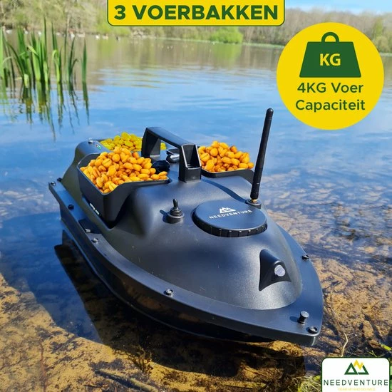 Needventure GPS Voerboot - Voerboten Karper - Karpervissen - Hengelsport - Hook Release - 500M Bereik - 3 Voerbakken - 4kg Laadvermogen - Inclusief Afstandsbediening & Nachtlamp 4 Needventure GPS Voerboot - Voerboten Karper - Karpervissen - Hengelsport - Hook Release - 500M Bereik - 3 Voerbakken - 4kg Laadvermogen - Inclusief Afstandsbediening & Nachtlamp - Afbeelding 4