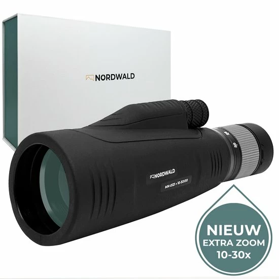 Nordwald® - Monokijker - 10-30x50 - Aluminium Zoom + Tafelstatief + Smartphonehouder 1 Nordwald® - Monokijker - 10-30x50 - Aluminium Zoom + Tafelstatief + Smartphonehouder