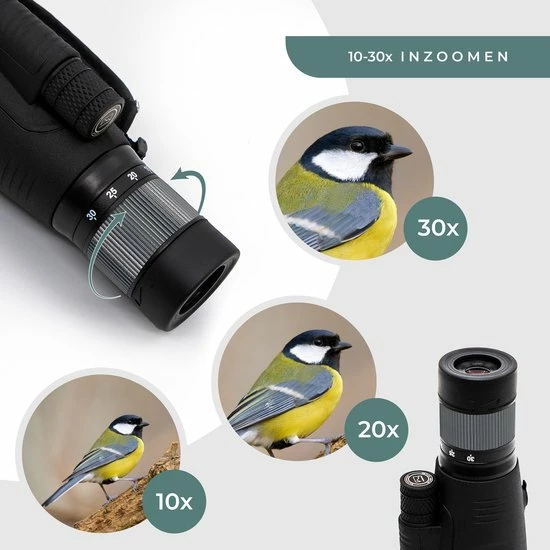 Nordwald® - Monokijker - 10-30x50 - Aluminium Zoom + Tafelstatief + Smartphonehouder 8 Nordwald® - Monokijker - 10-30x50 - Aluminium Zoom + Tafelstatief + Smartphonehouder - Afbeelding 8